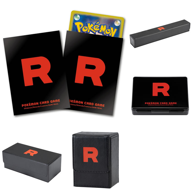 日版宝可梦中心火箭队卡牌盒卡套PTCG收纳包卡牌盒翻盖式卡组盒