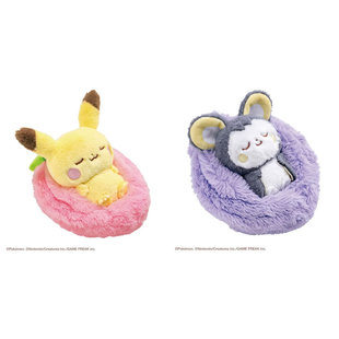 TOMY宝可梦PokePeace睡眠水果毛绒 皮卡丘 电飞鼠