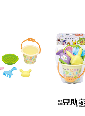 Toyroyal宝可梦皮卡丘monpoke婴儿 儿童水桶沙子套装 玩沙子