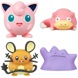 TOMY宝可梦MC系列MONCOLLE手办MS 胖丁呆呆兽咚咚鼠百变怪