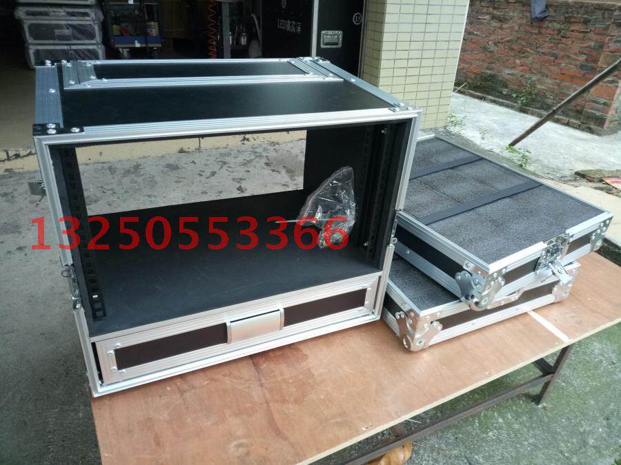 6U+抽屉一拖二无线话筒箱/接收器箱/航空箱/航空机箱/咪头箱