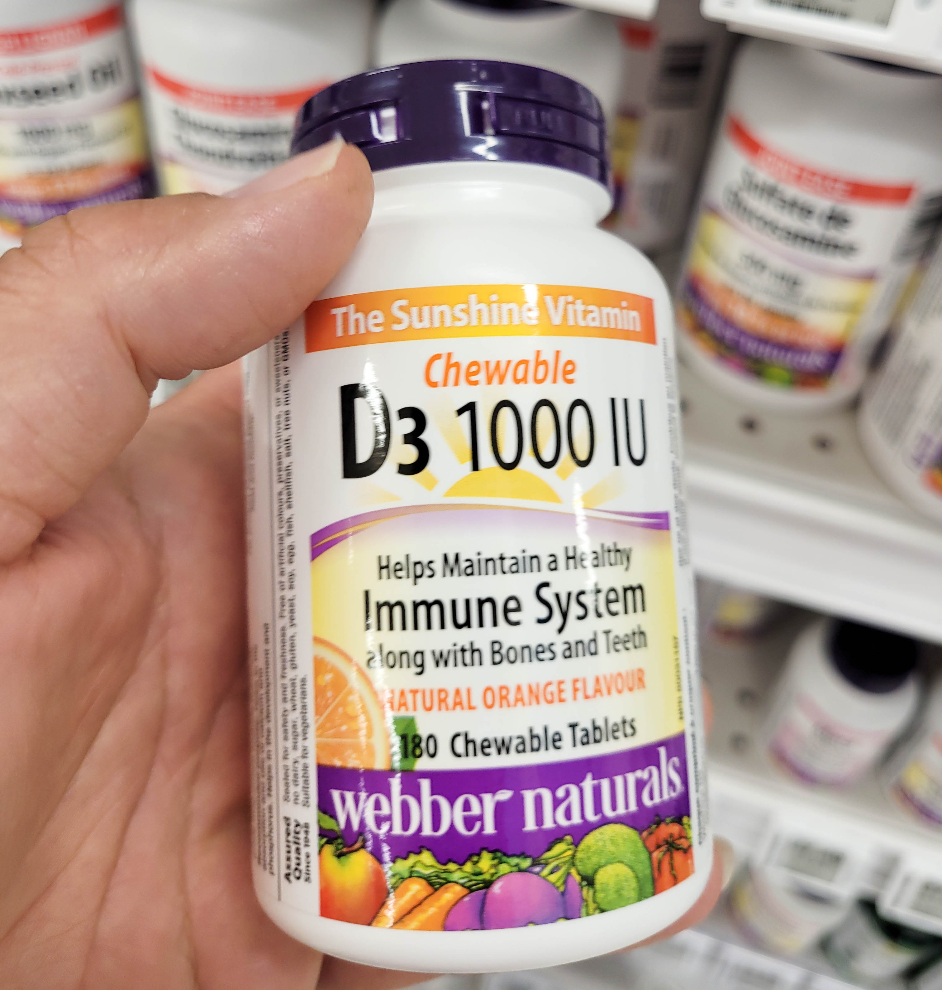 加拿大维生素D3咀嚼片伟博