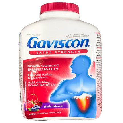 加拿大原装Gaviscon嘉胃斯康咀嚼片150粒混合水果味