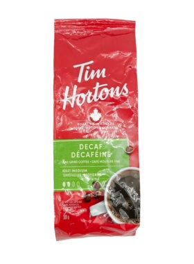 加拿大Tims/Tim Hortons DECAF中度烘焙脱咖啡因咖啡粉300g