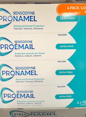 加拿大原装Sensodyne Pronamel舒适达防蛀固齿抗酸牙膏4X115ml