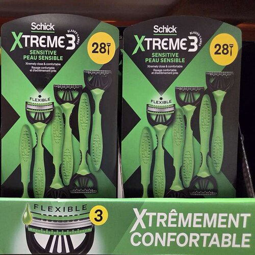 加拿大原装Schick舒适XTREME3超峰3剃须刀28支