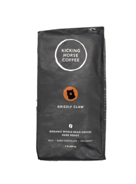 加拿大原装KICKING HORSE GRIZZLY CLAW踢马重度烘焙咖啡豆454g