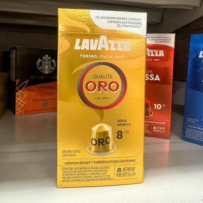加拿大原装NESPRESSO胶囊咖啡LAVAZZA ORO中度烘焙10粒