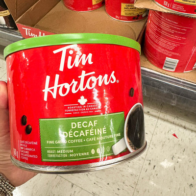 加拿大Tims/Tim Hortons DECAF中度烘焙脱咖啡因咖啡粉640g