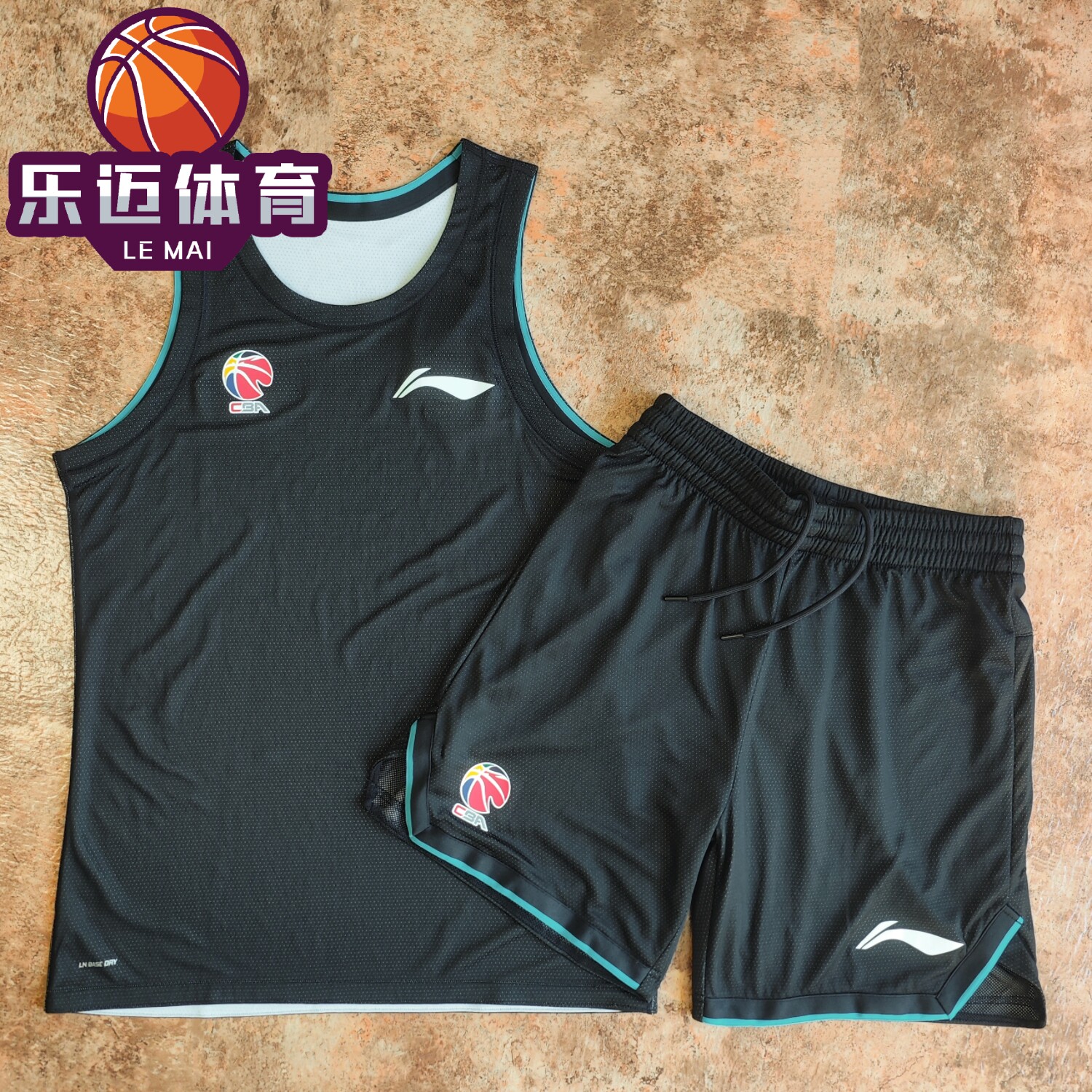 李宁CBA联赛25-26赛季球员同款透气速干比赛篮球背心短裤AAYW091