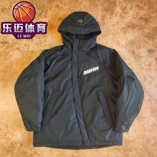 李宁反伍系列BADFIVE男子防泼水运动保暖宽松连帽羽绒服AYMU195