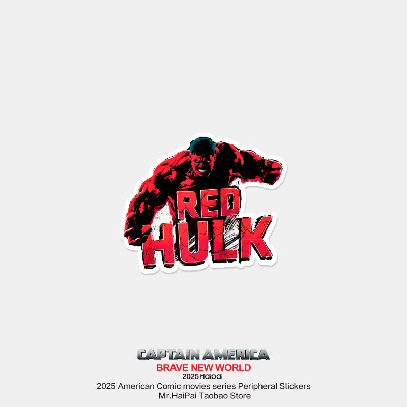 海派先生「美国队长4」RED HULK漫威手机壳笔记本平板贴防水贴纸
