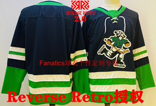 Canucks Retro2.0冰球加人队倒转复古冰球服空白定制 Reverse