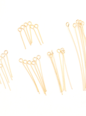 铜镀14k镀金保色串珠针9针T针手工diy串珠材料手作饰品配件