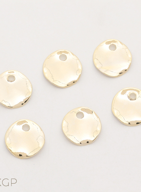 日本带孔椭圆形吊片吊饰 手工DIY手链耳饰材料