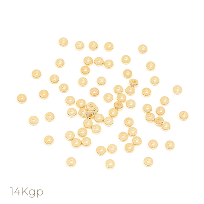 保色镶钻圆形镂空隔珠片DIY配件