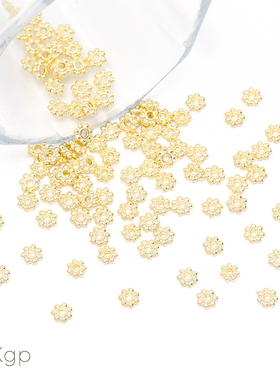 保色花心隔珠片雪花隔片隔离珠 diy手串手链隔珠