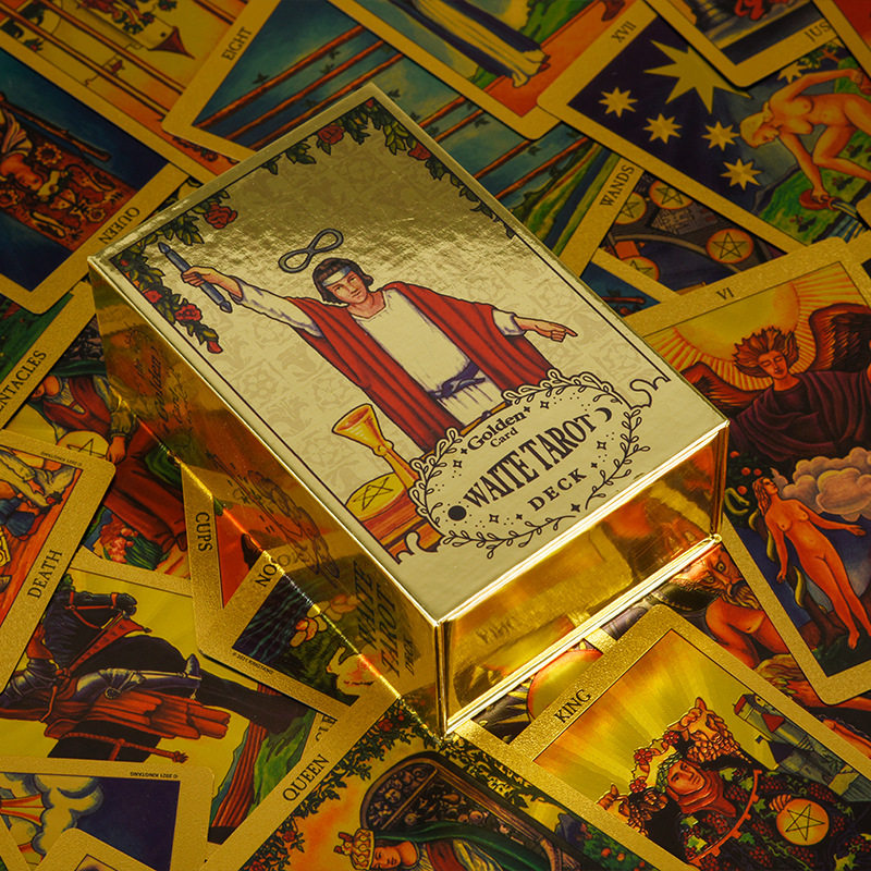 经典韦特卡牌金银箔罗牌塔维特塔luo牌78张正版桌游嗒罗pvc礼盒装