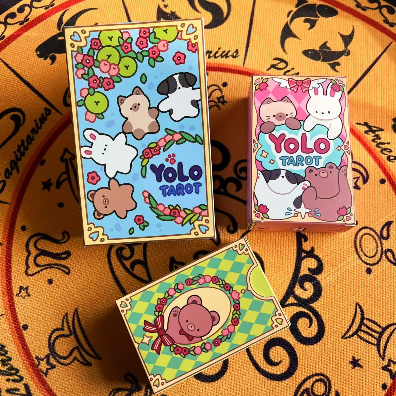 正版YOLO塔罗牌韦特系可爱风高颜值罗牌塔动物桌游卡罗牌tarot