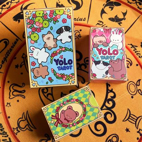 正版YOLO塔罗牌韦特系可爱风高颜值罗牌塔动物桌游卡罗牌tarot