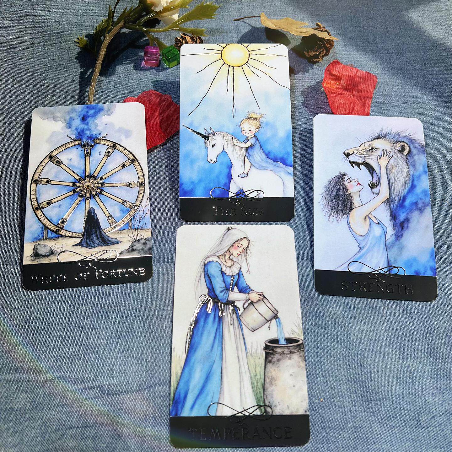 正版蓝色塔罗牌The  Blue Tarot高颜值桌游卡牌韦特系进口罗牌塔