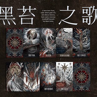 正版黑苔之歌塔罗牌原创设计高颜值泛韦特桌游卡罗牌tarot
