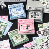 日常手记deco手帐贴纸书20张免裁剪韩系ins风手账咕卡装 饰小图案