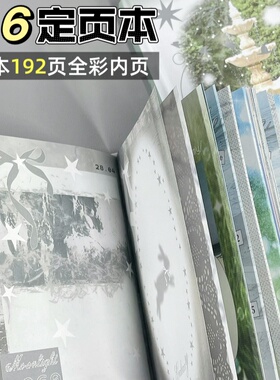 彩页本笔记本全彩手帐定页本日记手账内页有图案高颜值精致小本子