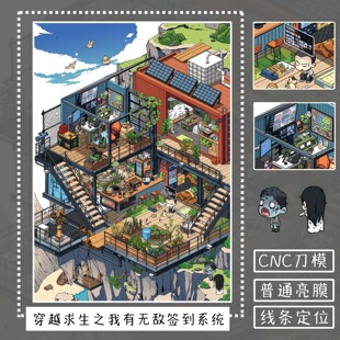 朝釉造景贴纸重生末日系列创意微缩场景diy解压打发时间玩具贴画