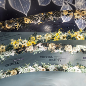 暗夜繁花手帐造景胶带PET复古花卉手账diy边框拼贴打底装 饰素材贴