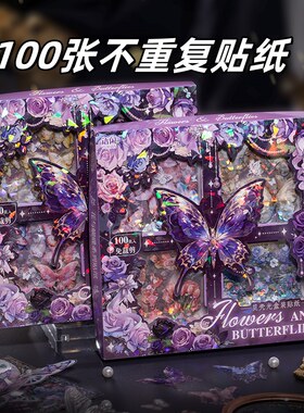 贝壳光免裁剪pet装饰100张贴纸