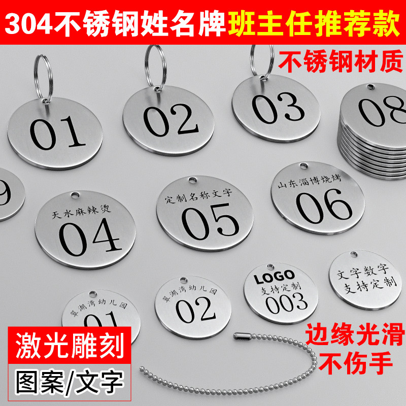 304不锈钢数字号码牌班主任推荐图片