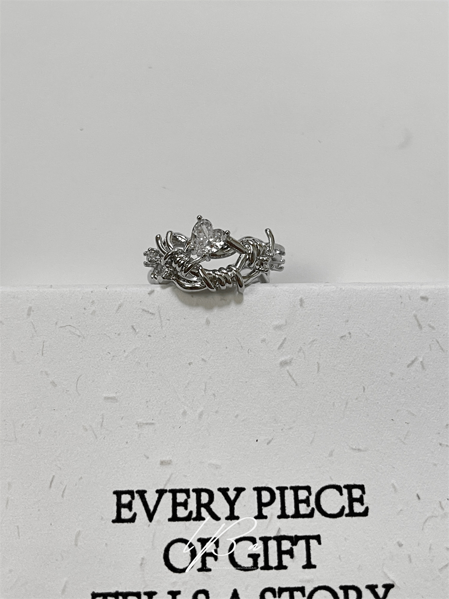 好好看！冷淡风珍珠锆石流苏戒指