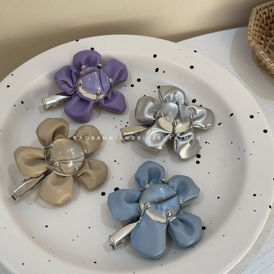 果冻ins风手工鸭嘴夹一字夹