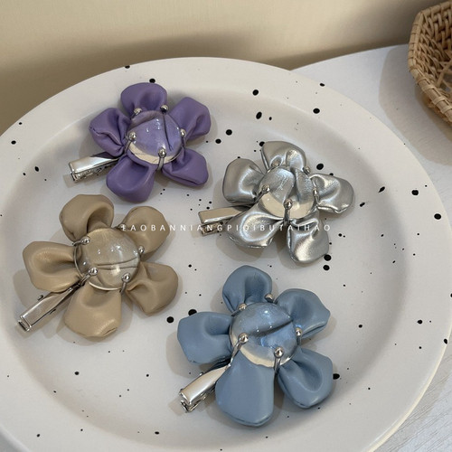 果冻ins风手工鸭嘴夹一字夹