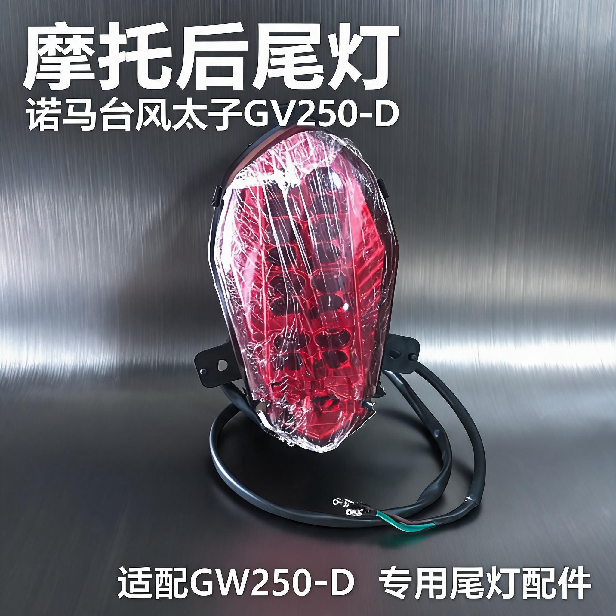 诺马国威GW250-D摩托车后尾灯刹车警示灯配件台风太子机车牌照灯