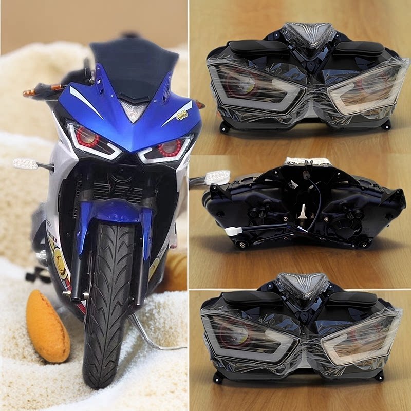 Yamah雅马R3摩托车前大灯总成配件跑车近光远光灯具前照灯泡雾灯