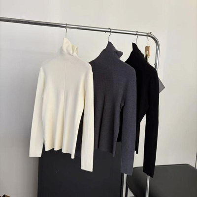 十三行品质！抗起球~2025秋冬新款气质百搭高领显瘦内搭针织上衣