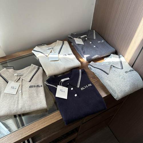 韩系小众！IMISS家品质货 2025秋款洋气polo翻领字母长袖针织衫女