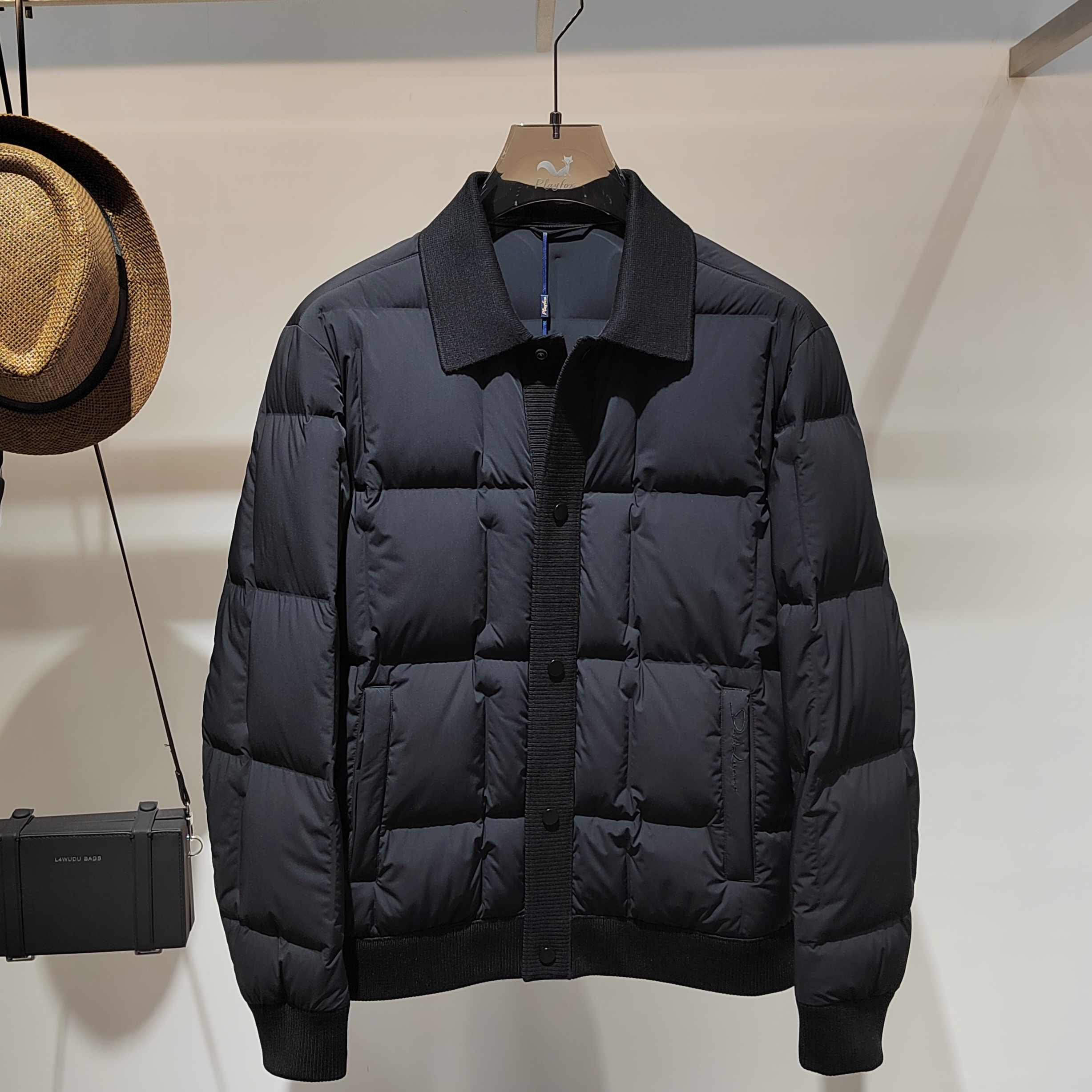 新款冬季男士翻领羽绒服夹克外套上衣男装轻薄保暖羽绒衣中青年男