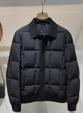 新款冬季男士翻领羽绒服夹克外套上衣男装轻薄保暖羽绒衣中青年男