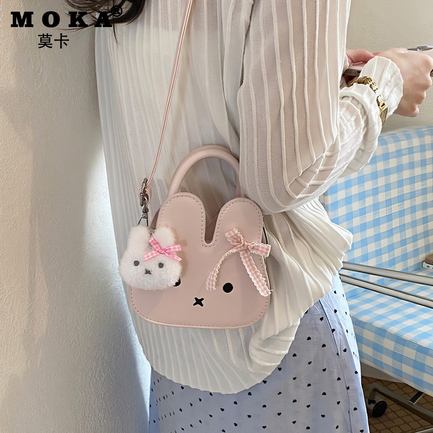 儿童包包女可爱米菲兔手提包2026新款甜美公主风迷你斜挎包送礼物