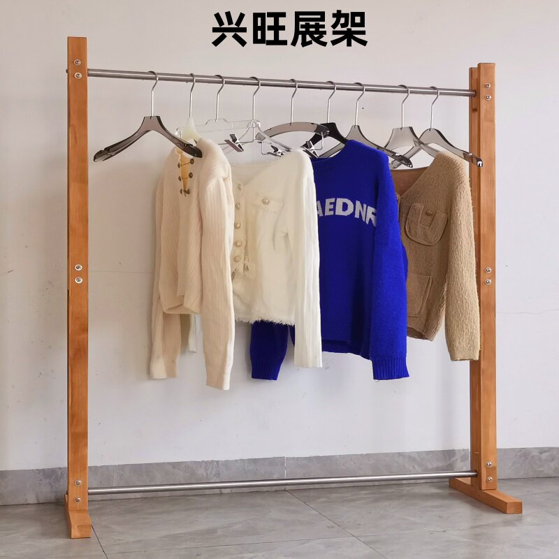 韩版服装店展示架落地式中岛架集合店新中古风陈列架女装店挂衣架