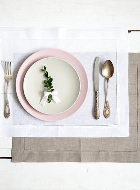 棉麻 z牌 小资 西餐餐垫  棉麻抽丝 35*50cm  婚礼圣诞乔迁新居礼