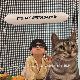 小红书同款ins风彩色660乳胶长条气球生日背景装饰做花束气球条幅