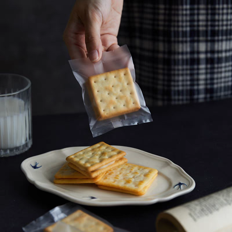 磨砂半透明包装袋50g80g月饼蛋黄酥粽子雪花酥曲奇饼干加厚机封袋