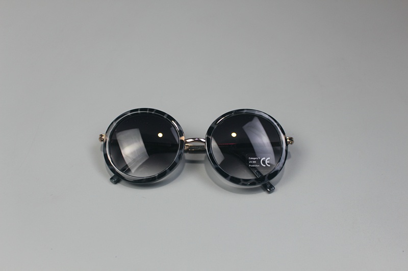 摩洛哥单白菜大框圆框墨镜防晒防紫外线 uv400玉质感眼镜太阳镜