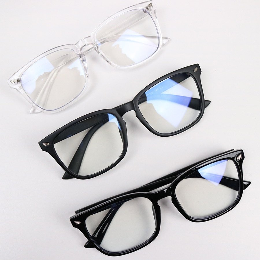 美单  平光镜抗蓝光眼镜 电脑眼镜 男女文艺装饰防辐射3付套装