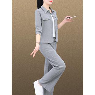 今年流行高端显瘦遮肉运动服休闲套装女春秋2026新款阔腿裤两件套