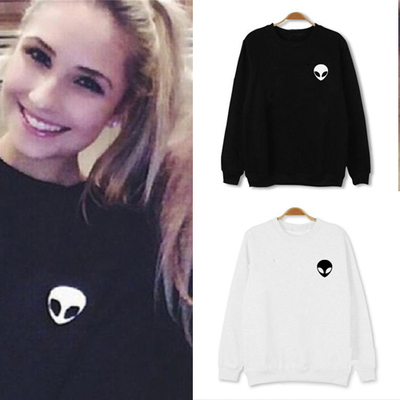 爱莉安娜宽松圆领格兰德同款长袖